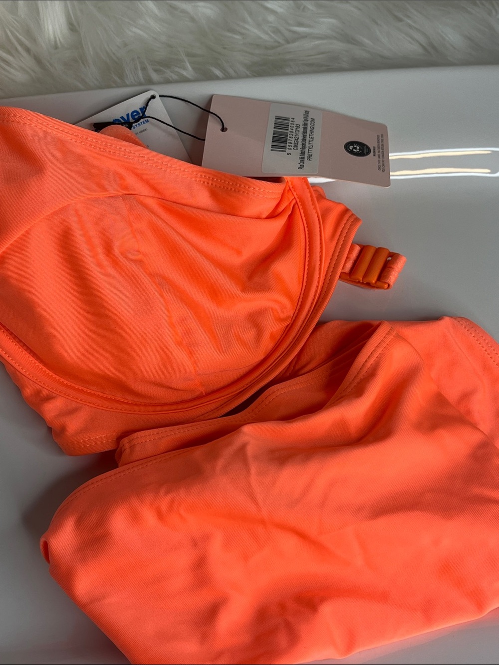 PrettyLittleThing Neon Orange Bikini Set - Picture 7 of 7